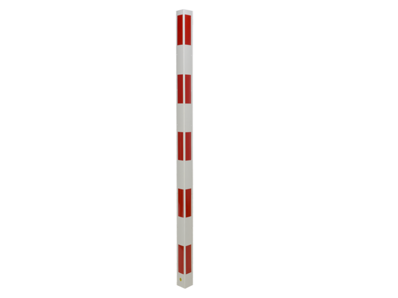 Schaftwagen-/keethoek rood/wit lengte 193 cm per stuk