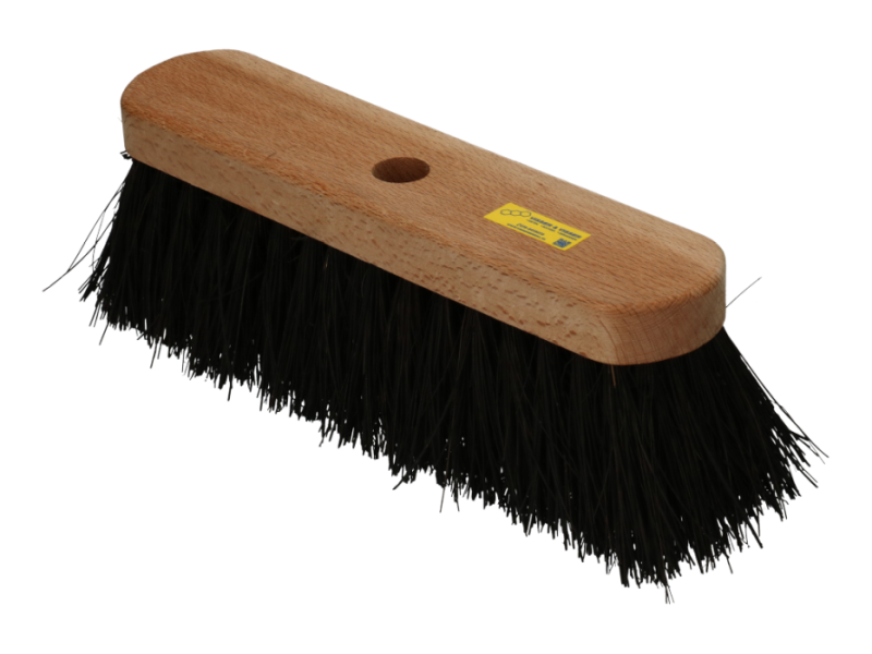 Bezem 20ZM zwart middelharde vezel zonder steel