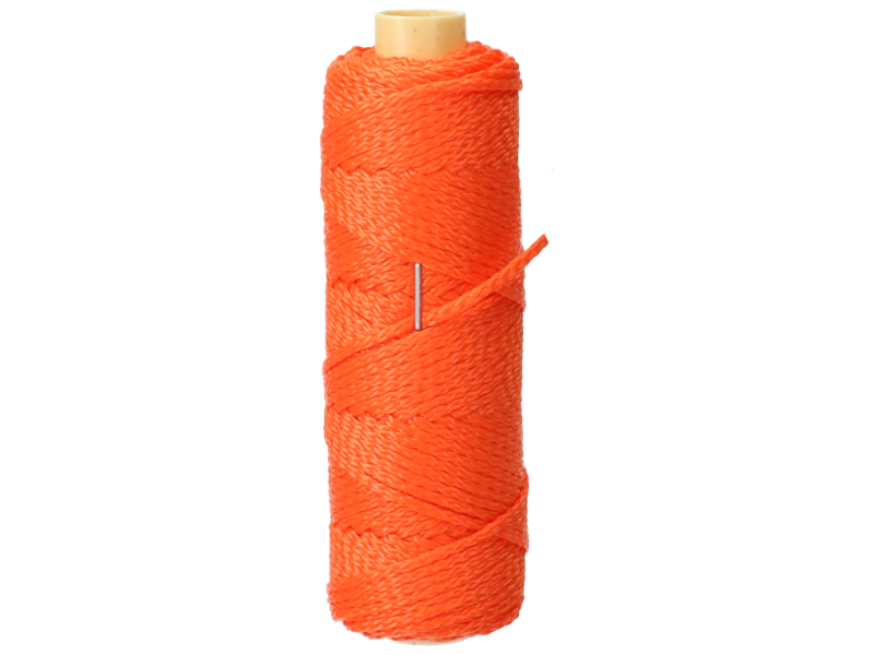 Metselkoord nylon klosje 50 m oranje gevlochten