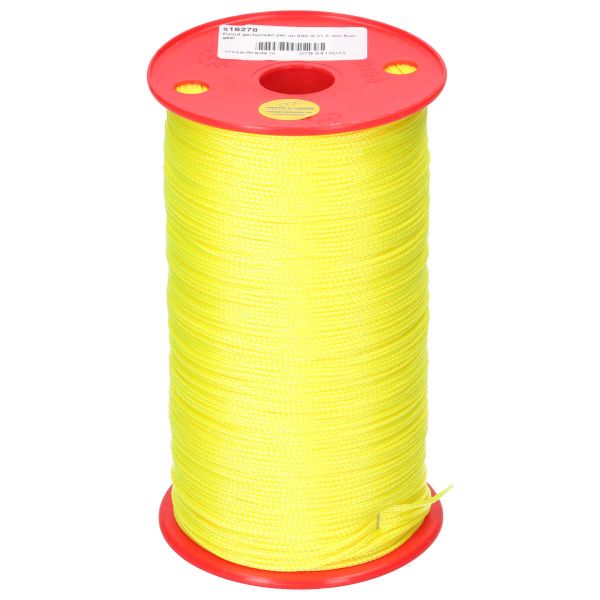 Koord gevlochten per rol 500 m x 1,5 mm fluor geel