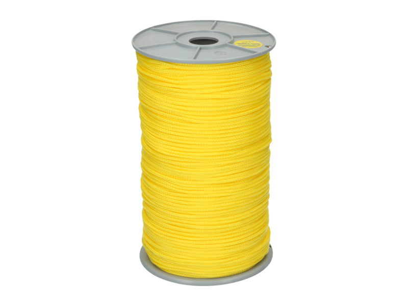 Koord gevlochten per rol 200 m x 2,5 mm geel