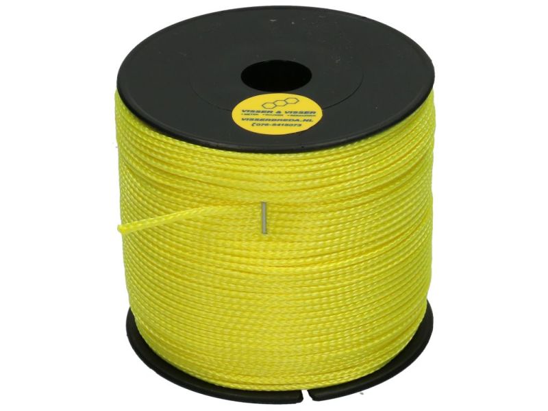 Metselkoord gevlochten | 100 m | 1,5 mm | fluor geel