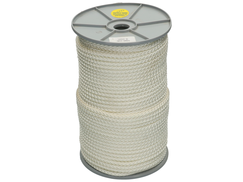 Koord gevlochten per rol 100 m x 5 mm