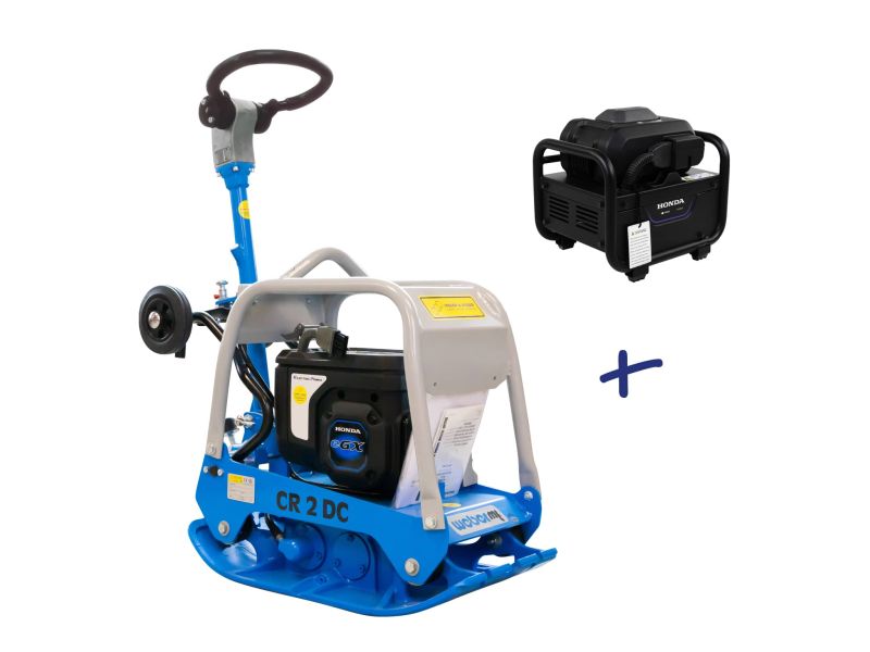 Trilplaat Weber CR 2 DC + wielstel, Honda accu en oplader