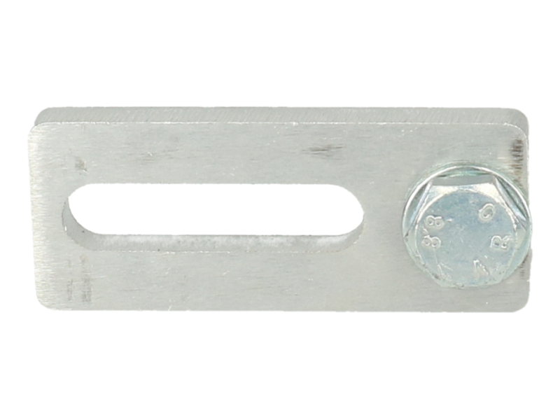 Strakvlak: plaat met sleuf en draad achter incl. bout