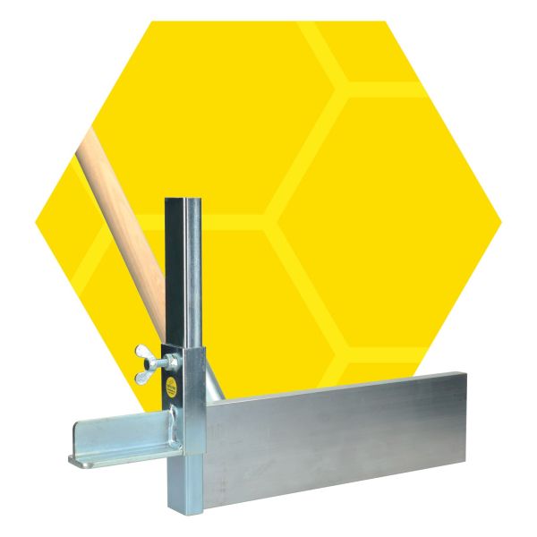 Strakvlakmaatje voorzien van steel met kruk