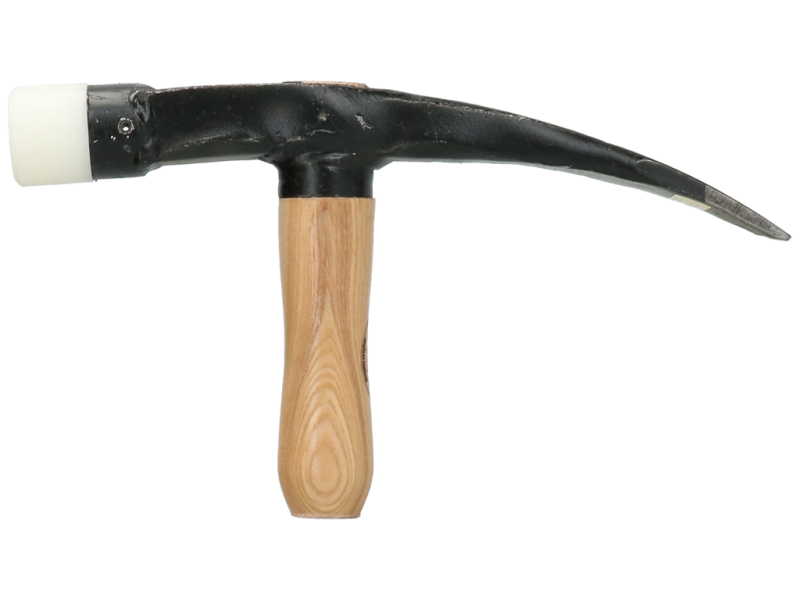 Straathamer met houten steel en nylon dop