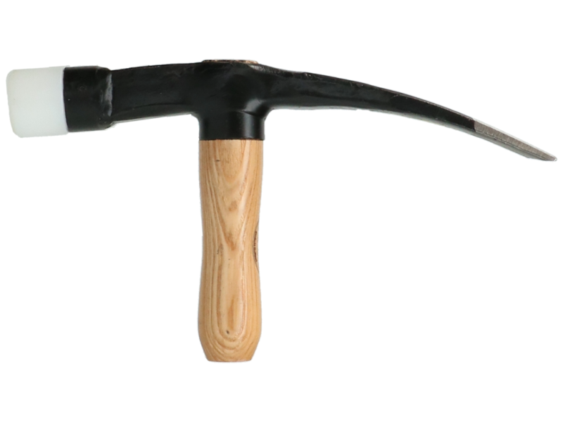 Straathamer 70 mm met houten steel en nylon dop