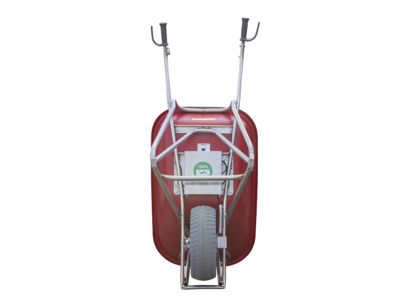 Kruiwagen Electrisch Matador E-Barrow hdpe bak rood