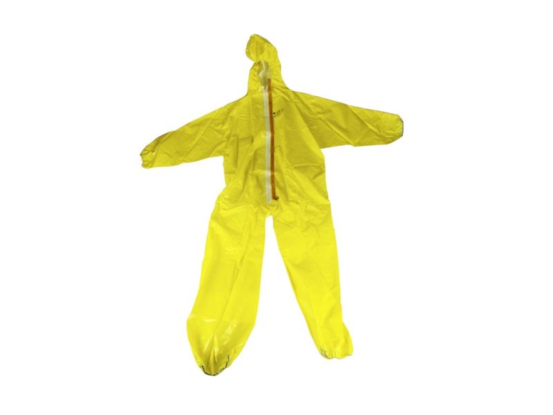 Wegwerpoverall pvc WD geel T6 maat XXXL