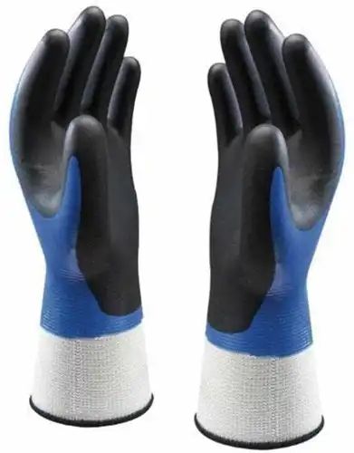 Handschoen Showa 377 nitril foam grip blauw | maat 10/XXL
