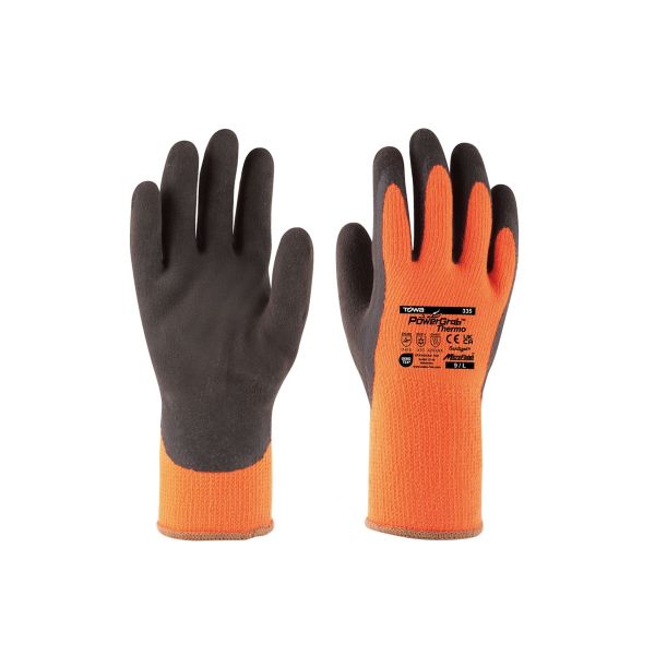 Handschoen PowerGrab Thermo oranje maat 10/XL
