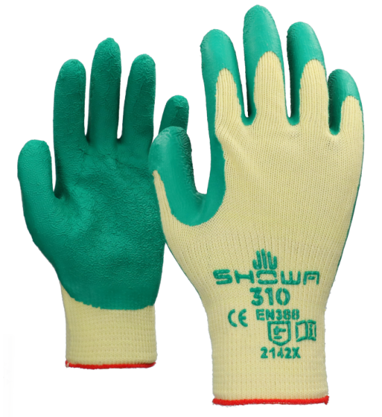 Handschoen Showa 310 groen maat 9/L