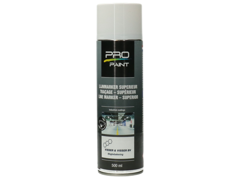 Wegenverfspuitbus Pro-Paint Permanent 500 ml wit