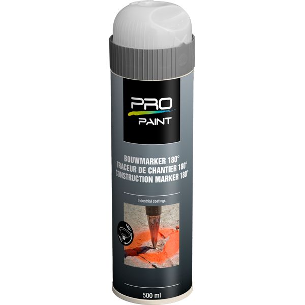 Wegenverfspuitbus 500 ml Pro-Paint wit