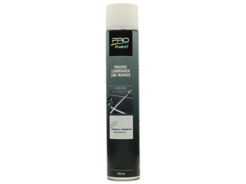 Wegenverfspuitbus 750 ml Pro-Paint linemarker wit