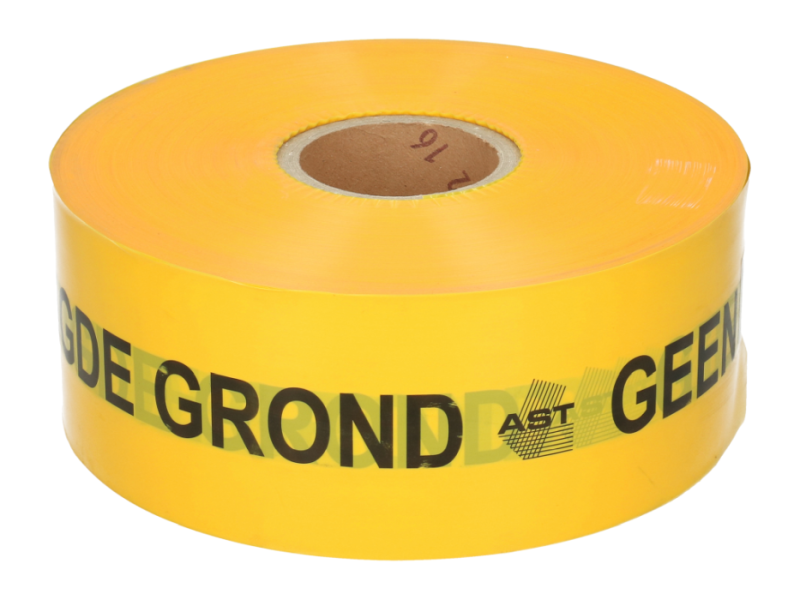 Afzetband geel: GEEN TOEGANG - VERONTREINIGDE GROND