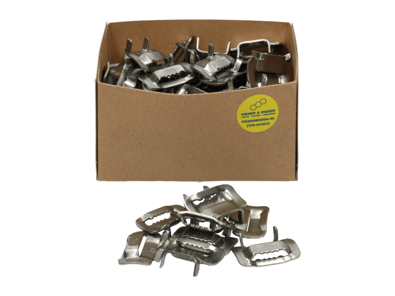 Verkeersbord-montageklem 19 mm per 100 stuks