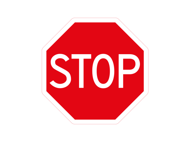 Verkeersbord a/r3/dor 8-hoek 70 cm model: B07