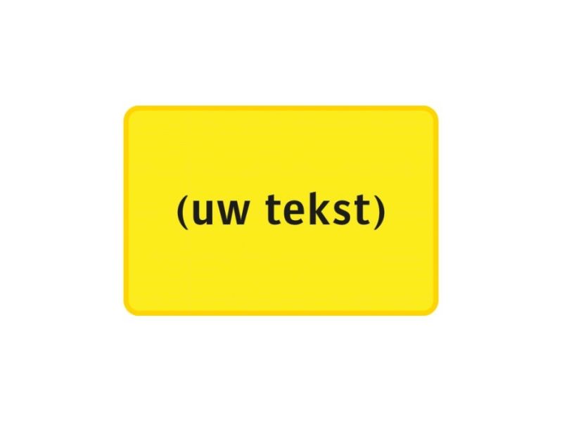 Tekstbord a/r3/dor 90x60 cm geel