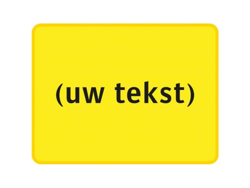 Tekstbord a/r3/dor 120x90 cm geel