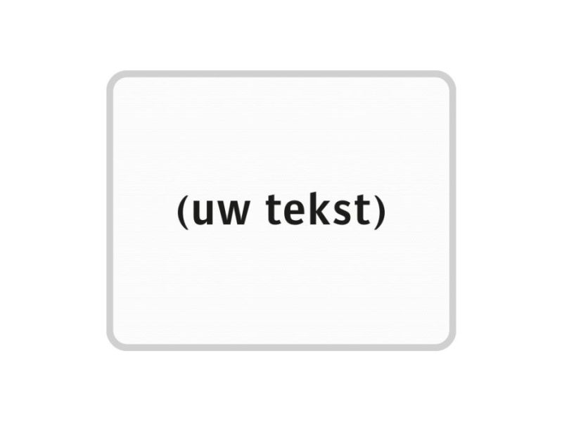 Tekstbord a/r3/dor 100x80 cm wit