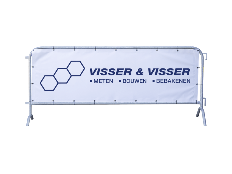Dranghekdoek 240x78 cm PVC bedrukt met bedrijfsnaam/logo