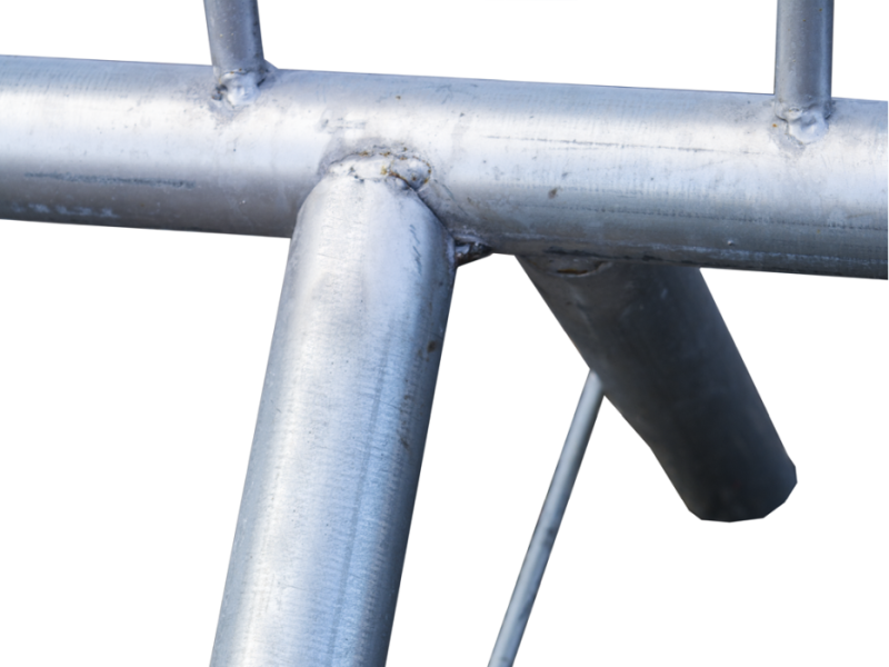 DRANGHEK VAUBAN 19-SPIJLS GEGALVANISEERDE STAANDERS V-MODEL