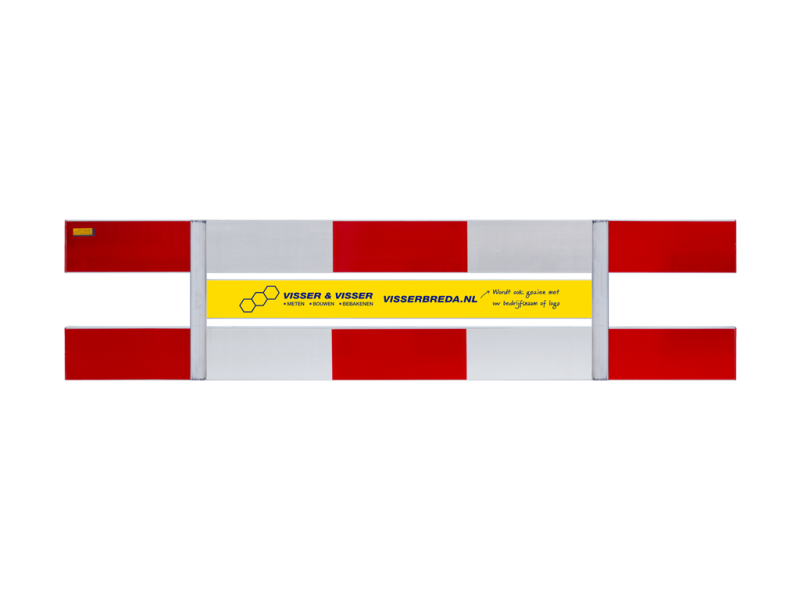 Afzethek 2,50 m r3 met plank zonder staanders