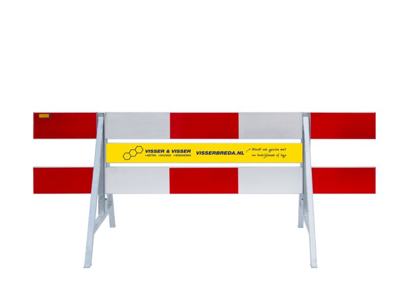 Afzethek 2,50 m r3 2-zijdig met plank en staanders