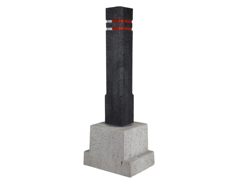 Anti-parkeerpaal kunststof 80 cm wegneembaar met poer