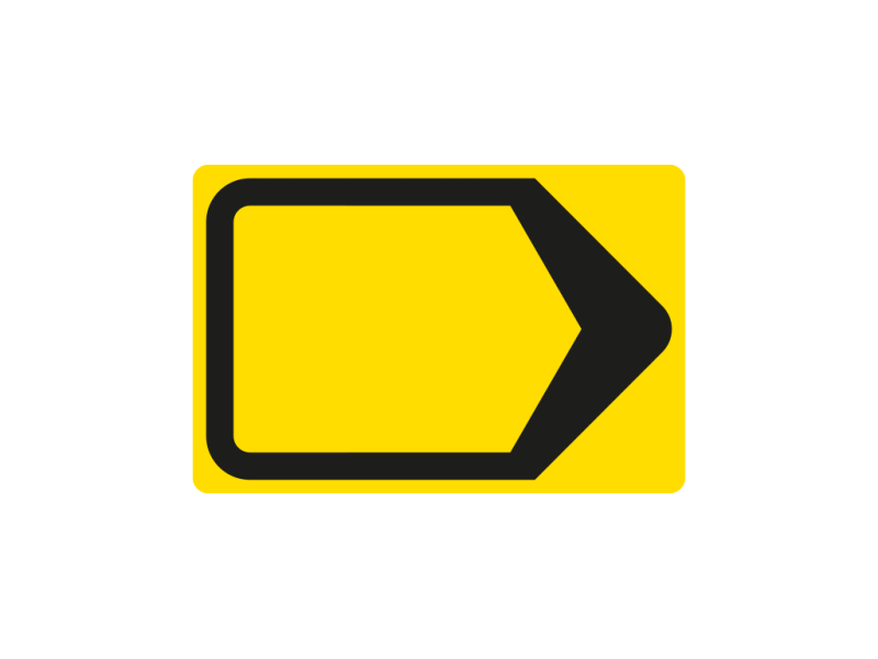 Verkeersbord a/r3/dor 60x40 cm model: T201