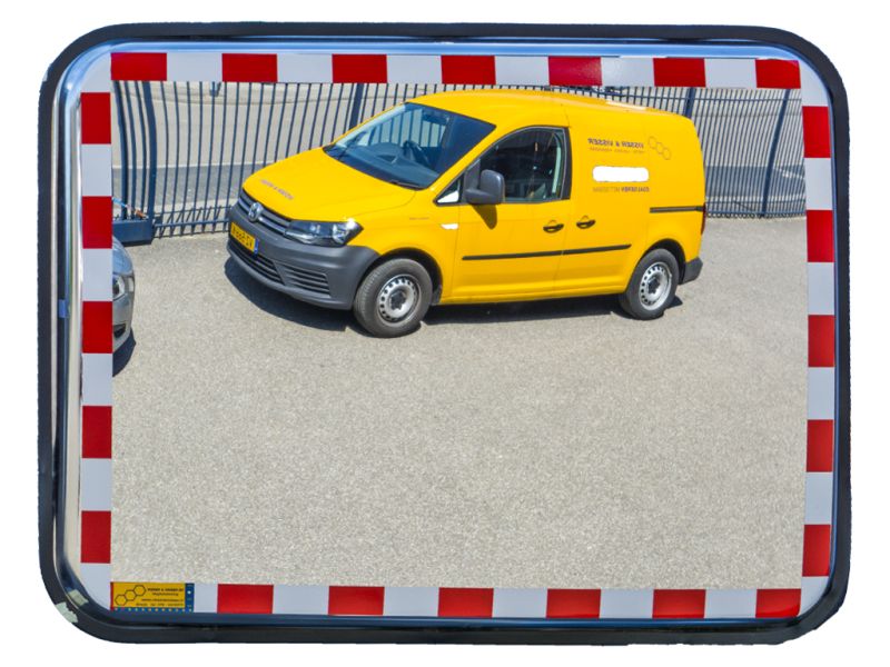 Verkeersspiegel rvs 60x45 cm