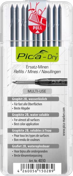 Pica Dry 4030 navulling | grafiet | 10 stuks