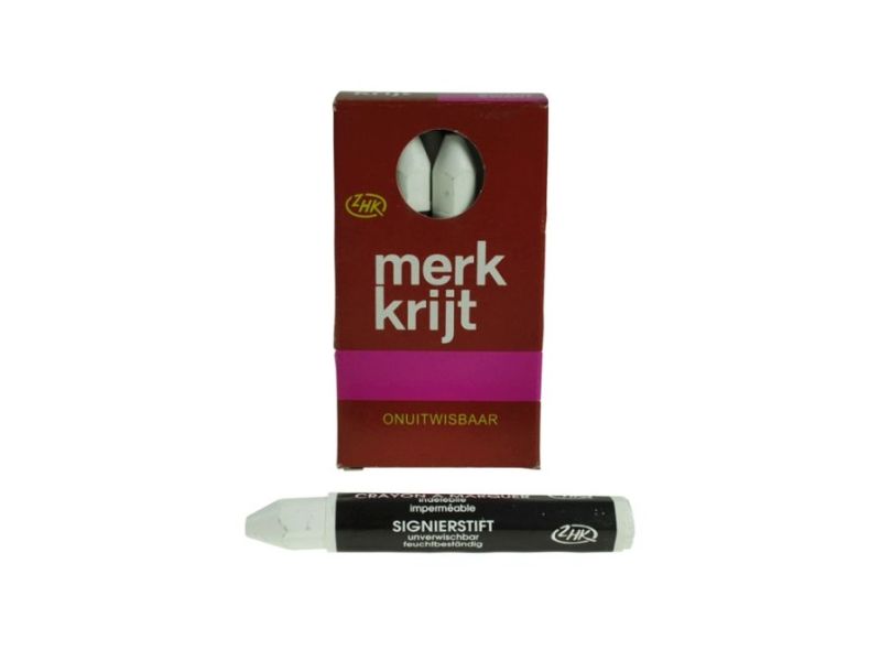 Wegenkrijt zeskant wit per 12 stuks