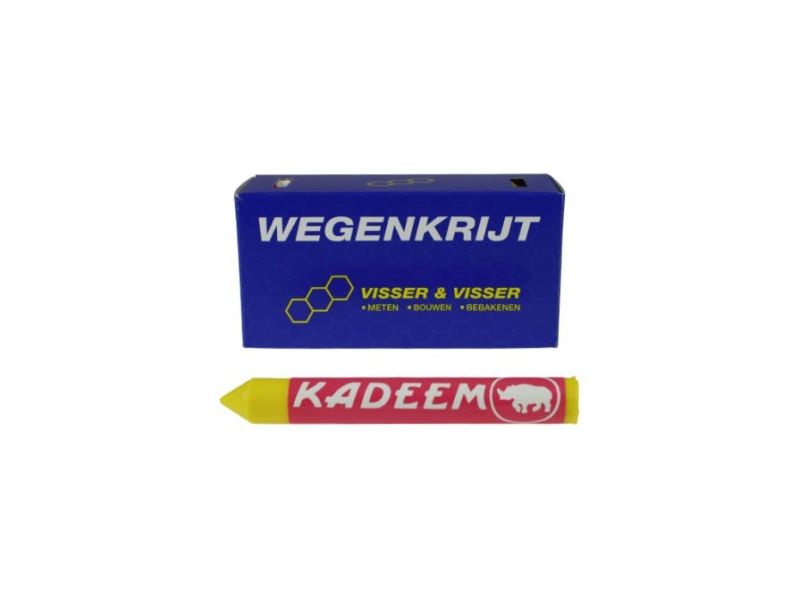 Wegenkrijt rond geel per 12 stuks