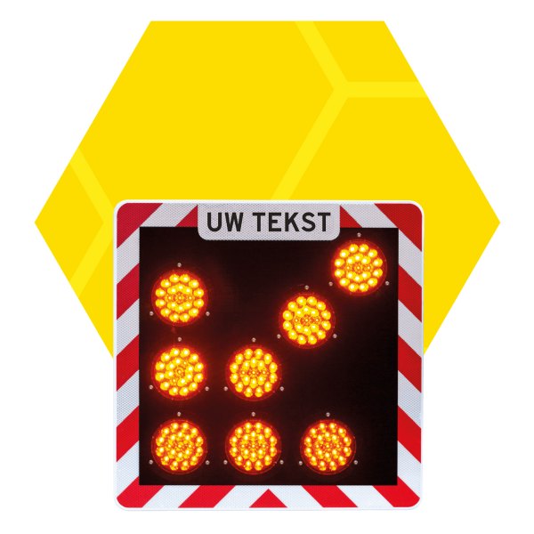 Actiescherm vast a/r3/dor 60x60 cm met LED-pijl