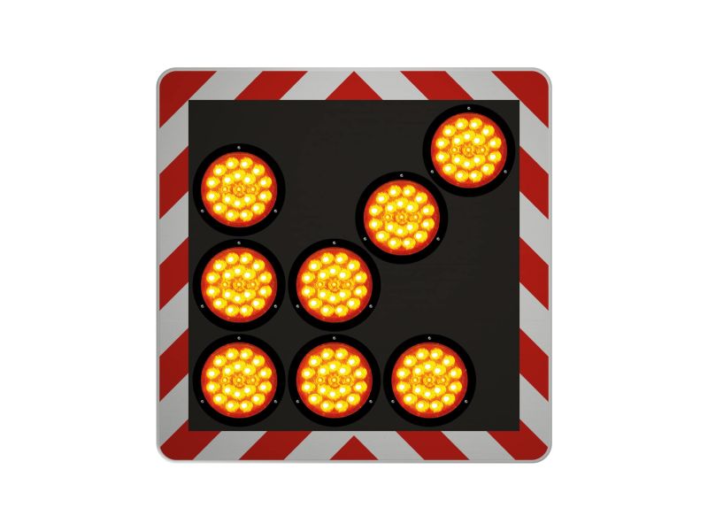 Actiescherm vast met LED-pijl 12V 60x60 cm