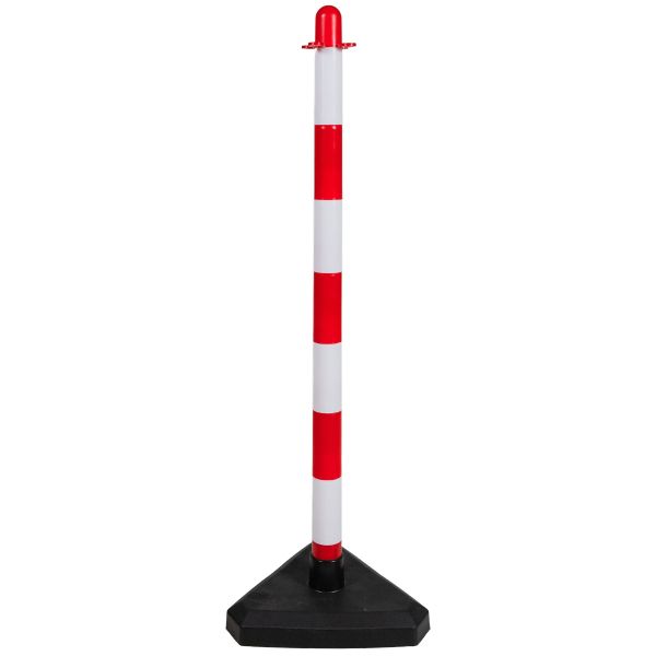 Afzetpaaltje rood/wit kunststof 86 cm licht model
