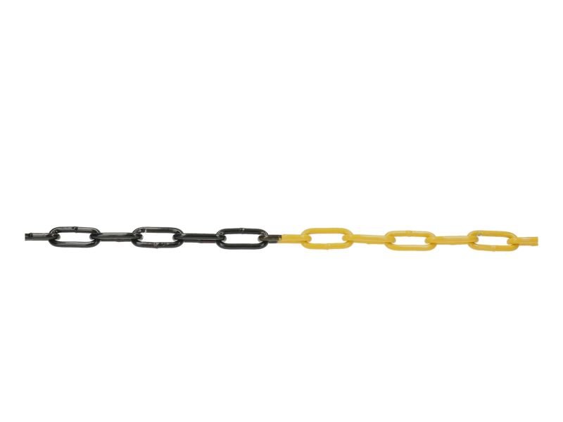 Afzetketting staal geel/zwart 6 mm per meter