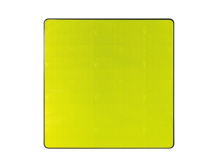 Verkeersbord a/r3/dor 100x100 cm zwart/groen fluor