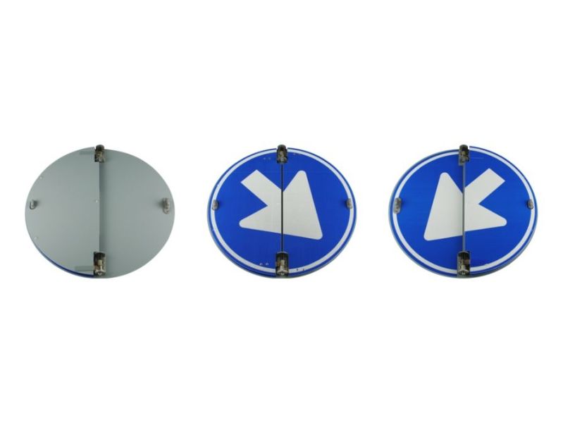 Verkeersbord klapbaar r3/vlak Ø 60 cm Model: D02L/D02R/grijs
