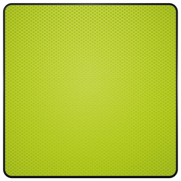 Verkeersbord a/r3/dor 60x60 cm zwart/groen fluor