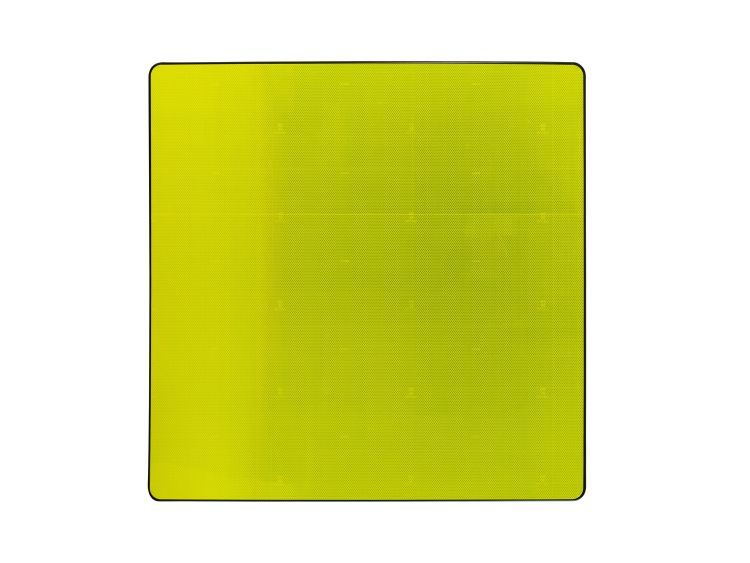Verkeersbord a/r3/dor 80x80 cm zwart/groen fluor