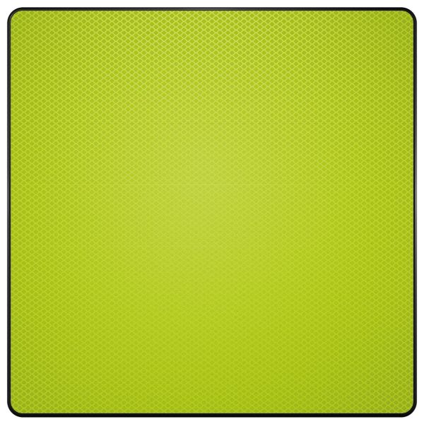 Verkeersbord a/r3/dor 80x80 cm zwart/groen fluor