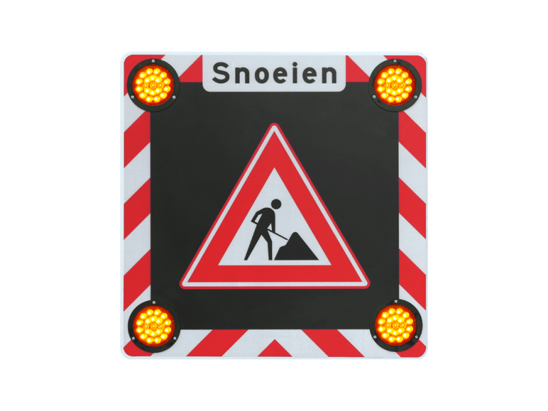 Actiescherm vast met 4 LED-lampen 12V  80x80 cm