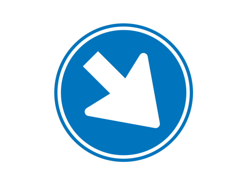 Verkeersbord a/r3/dor Ø 40 cm model: D02