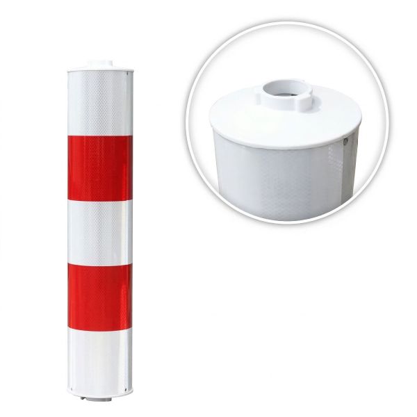 Verkeerszuil BB21 | wit/rood | R3 | zonder kappen