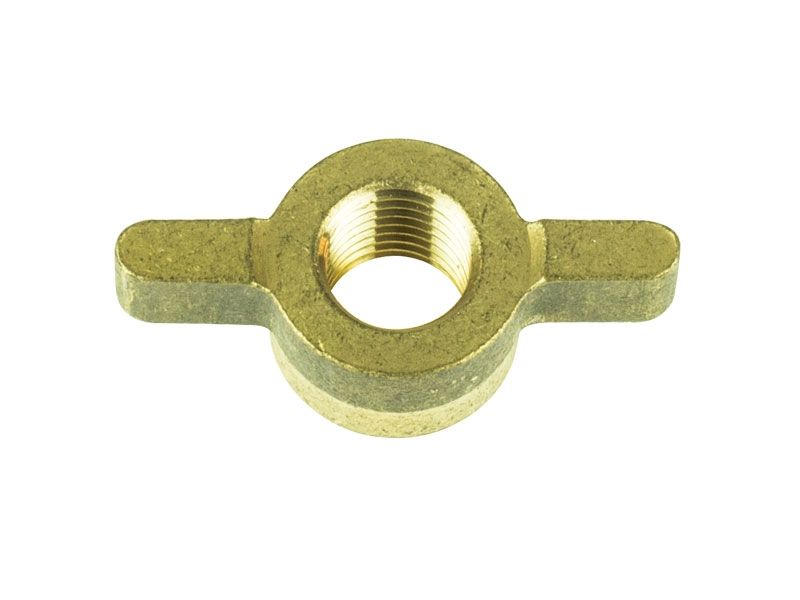 Vleugelmoer laag messing t.b.v. parkeerpaal