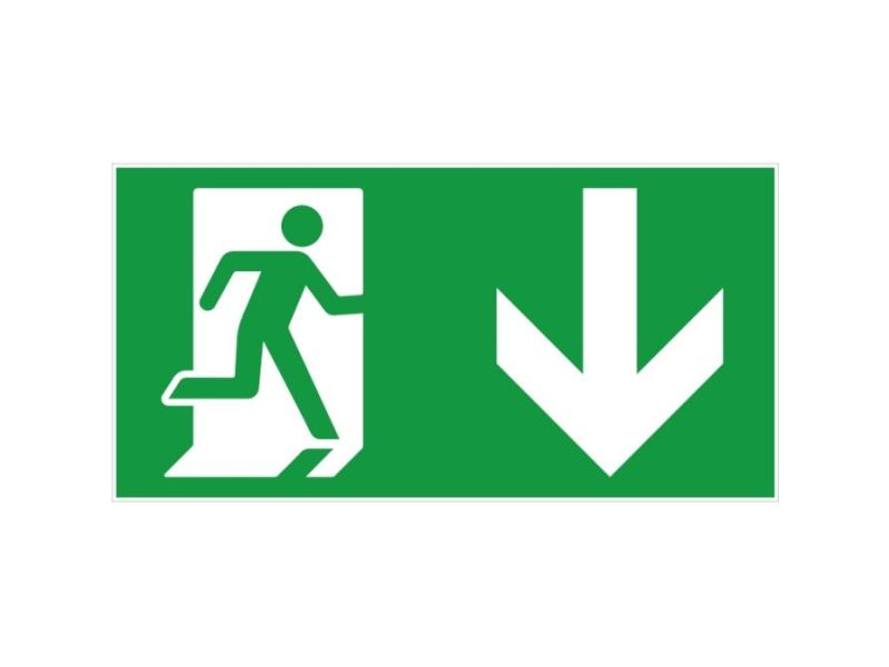 Pictogramsticker 30x15 cm Model: nooduitgang